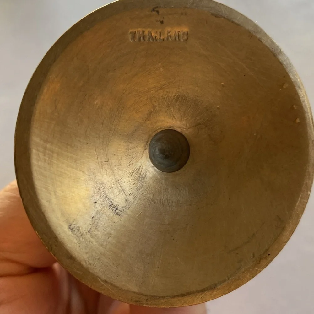 Vintage Brass Goblet 6” tall x 2.74” Diameter